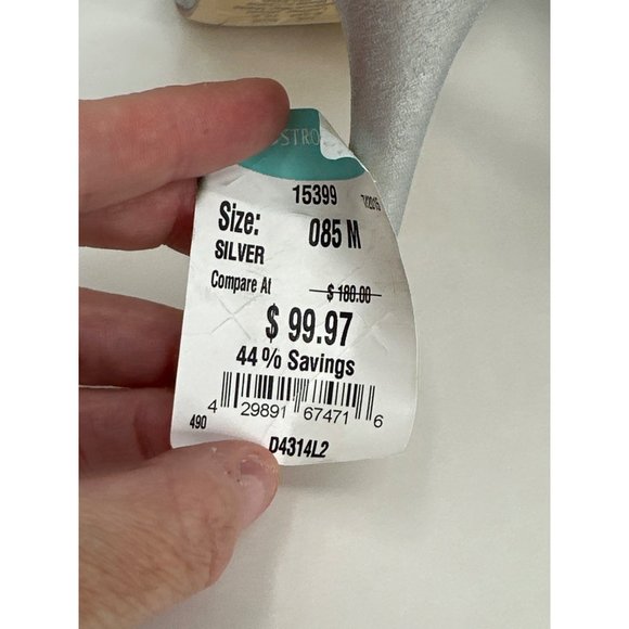 Sam Edelman Selena Embellished Heels Size 8.5M Womens NEW silver 4" dress heel - Picture 12 of 12